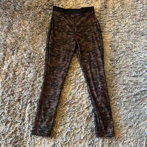 BCBGMaxAzria Brown Lace Leggings